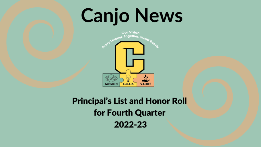 Principal’s List and Honor Roll for the fourth quarter of the 202223